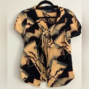 Vintage Ralph Lauren silk short sleeved blouse
